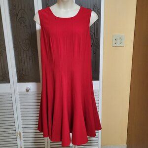 Calvin Klein Women's Red Sleeveless Dress